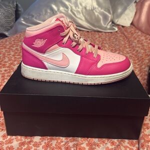 Nike Pink and White Sneakers